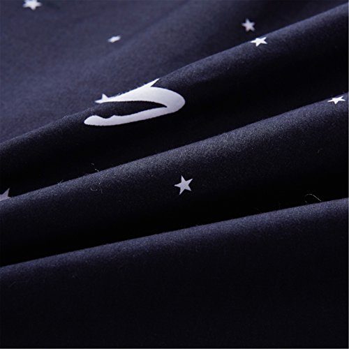 Lamejor Duvet Cover Set Queen Size Christmas Theme Elk/Reindeer, Christmas Tree Pattern Reversible Holiday Season Luxury Soft Bedding Set Comforter Cover (1 Duvet Cover+2 Pillowcases) Black/White #TOP5