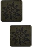 2pc German Elite Edelweiss Team IR Patch Armband Badge Military Decorative Sewing Applique Embellishment Tactical Patches (z4)