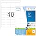 Produktbild HERMA 4474 Universal Etiketten, 100 Blatt, 48,5 x 25,4 mm, 40 pro A4 Bogen, 4000 Stück, selbstklebend, bedruckbar, matt, blanko Papier Klebeetiketten Aufkleber, weiß