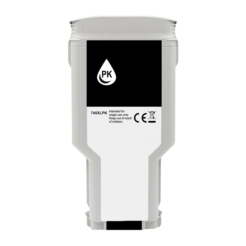 Cartuccia d'inchiostro compatibile 745 nero pigmentato 300 ml di ricambio per HP 745 XL F9K06A F9K05A F9K04A F9K03A F9K02A F9K01A ad alta resa per stampante DesignJet Z2600 Z5600 Postscript