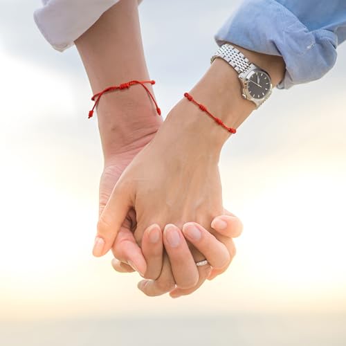 Red String Bracelets 7 Knot Red Rope Cord Adjustable Handmade String Luck Bracelet Talisman for Protection Womens Mens4