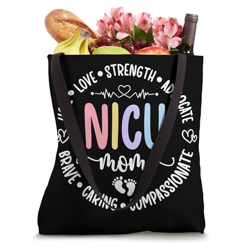 NICU Mom Appreciation Micro Preemie Baby Mom Of NICU Warrior Tote Bag miniatura 4