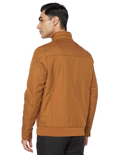 Image of Qube By Fort Collins Men's Regular Fit Lightweight Winter Jacket - Textured Fabric, Warm & Stylish Outerwear