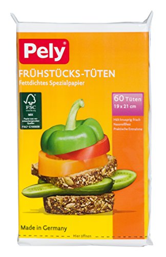 Preisvergleich Produktbild pely 5221 Frühstücks-Tüten, 19 x 21 cm, 60 Tüten