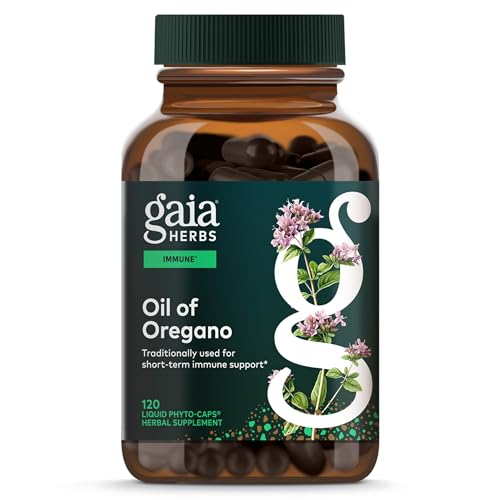 Gaia Herbs Oil of Oregano Capsules - 230 mg Oregano Leaf - Immune & Antioxidant Support Supplement with Oregano Oil, Carvacrol & Thymol* - 120 Vegan Liquid Phyto-Caps (120 Servings)