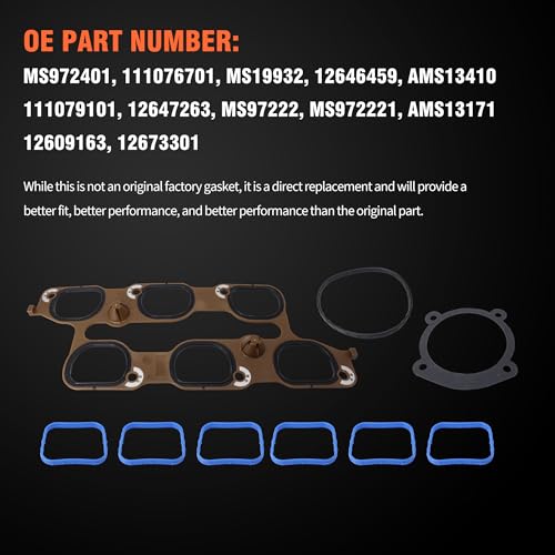 Image of HiSport Lower Intake Manifold Gasket MS972401 12673300 MS19966