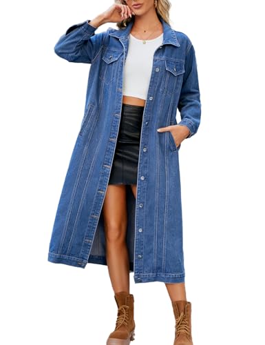 Manteau ample vintage Sukany : la solution denim confortable qui sublime votre silhouette