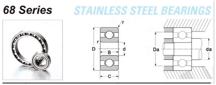 Roulement SR4ZZ 440C pour modèle RC et modélisme de précision