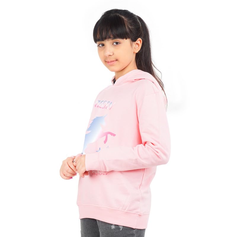 Image of Real Basics Girls Cotton Hooded Sweatshirt (Pack of 1)