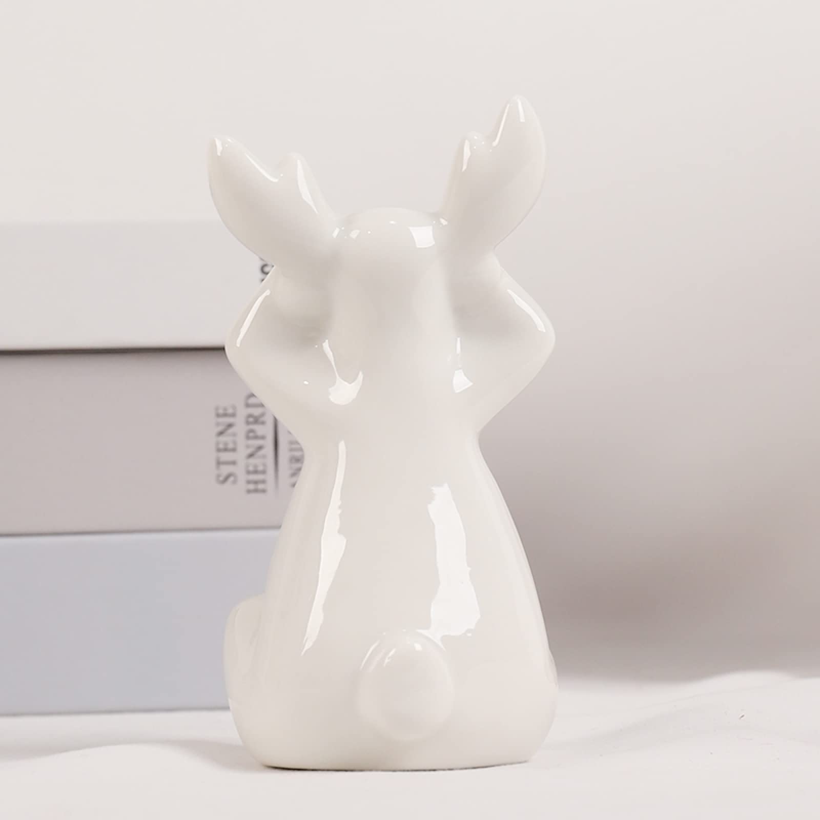 Ornamento di scultura di animali di alci in ceramica artigianale Hotel Home Decor Ufficio regalo di nozze