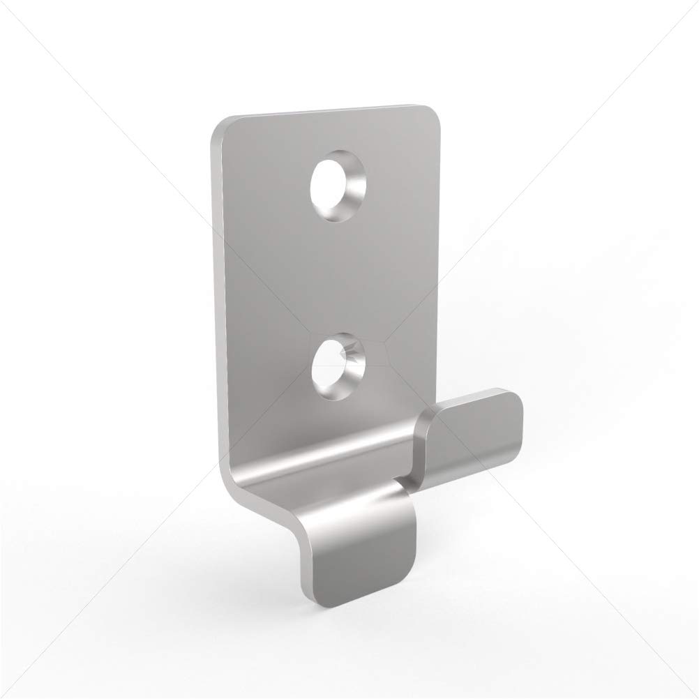 ÉTALAGE Display Systems - klic clak-UK, 100 Pcs L Shape Bracket/Clamp acessories for 9MM Ceramic Tile Display System/Stand/Rack on Board or cladding on Wall, MS Iron ZINC Coated