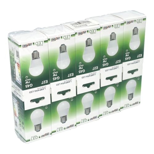 JANDEI, Pack of 10 LED Bulbs G45 E27 Base 7W for Ceiling Lamps Lighting Systems, Decorative Wall Lights - Image 3