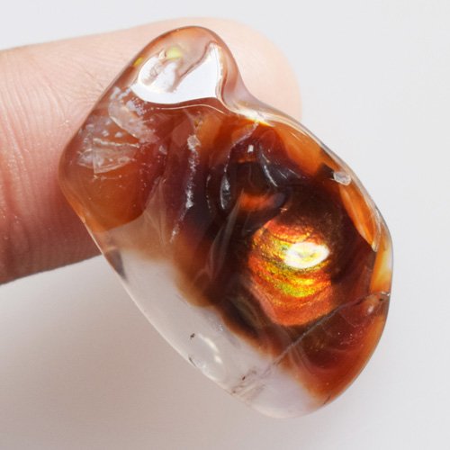 Agate de feu naturelle protectrice contre l'énergie négative