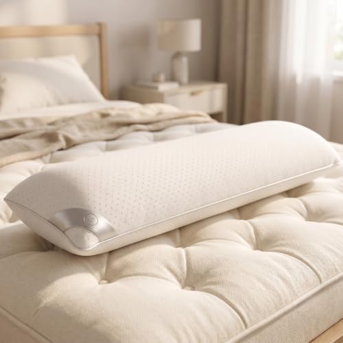 SAMPUR - Traversin Prestige | Bloc à mémoire de Forme microperforée | Déhoussable et Lavable | Soutien et adaptabilité (90_cm)