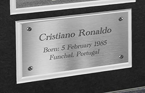 GOAT Black/White Mount Cristiano Ronaldo Lionel Messi Real Madrid Manchester Juventus Barcelona PSG Portugal Argentina Signed Autographed Photograph Picture Frame Football Soccer (Black Mount) - Thumbnail 2