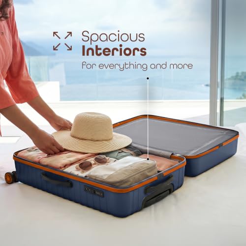 Image of Aristocrat Airpro-Max Set of 3 Cabin, Medium & Large Trolley Bags, Lightweight Polypropylene Case Luggage, 8 Wheels, Combination Lock, Travel-Friendly, 3-Yr International Warranty, Spanish Blue