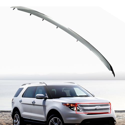 Image of Front Grille Upper Trim Chrome Replacement for 2011-2015 Explorer BB5Z8200AA FO1217105