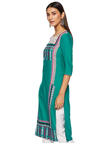Image of W for Woman Linen Women's Straight Kurta