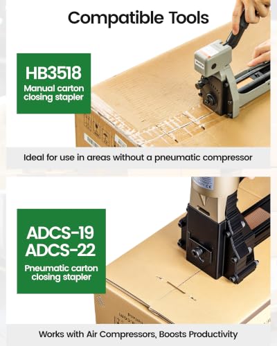 Image of meite Carton Closing Staples 1-3 /8 inch Wide Crown 3 /4 inch Leg 1,600PCS