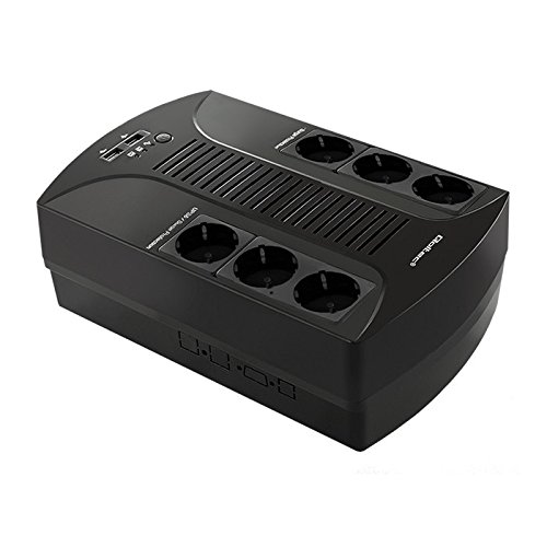 Preisvergleich Produktbild Qoltec 53966 USV, Monolith, 850VA, 510W, 2X USB Schwarz