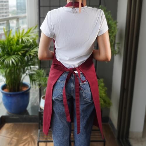 Image of Personalized Custom Apron - 100% Cotton, Adjustable Neck strap, Large Pocket - Unisex Apron for Men & Women - Cooking, Baking, BBQ, Customizable