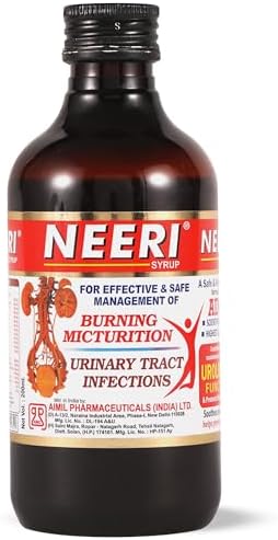 AIMIL Neeri Syrup for Kidney Health – 200ml | Ayurvedic Tonic for Urinary Tract Infections (UTI) Support | Helps Relieve Burning Urination and Regulate Urinary pH Balance (Pack of 1)