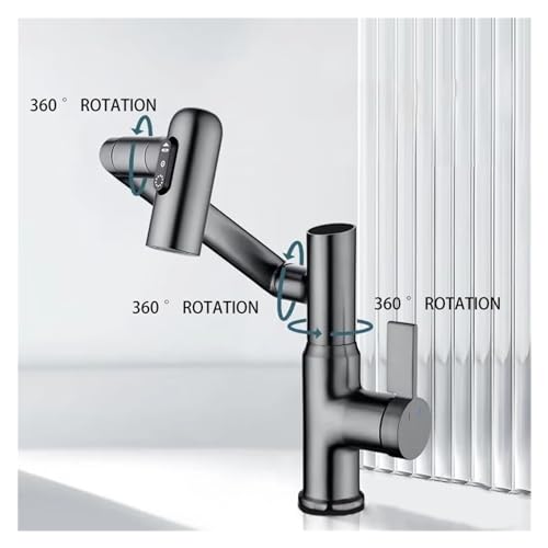 Robinet lavabo à affichage intelligent pour routine beauté moderne - 4