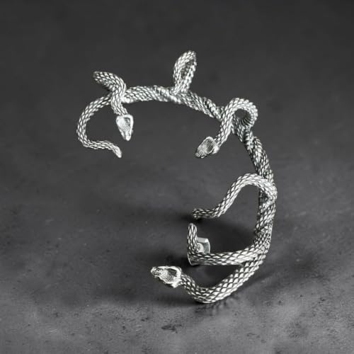19TH JULY JEWELS 316L Stainless Steel Gothic Multi-Snake Ear Cuff Wrap - Image 6