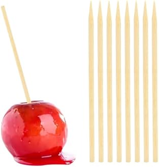 HANSGO 6.25" Natural Bamboo Skewers, Wooden Skewers for Appetizers, Grilling, Kebab, Cocktail, Caramel Apple, Chocolate Fountain, Φ=5mm, Perfect for Holiday Party, Baking Decorating, Stocking Stuffers
