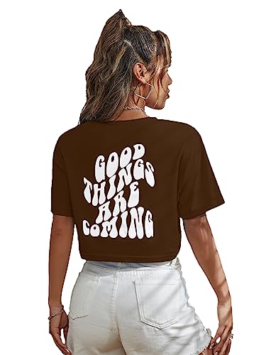 Image of Aahwan Printed Women's & Girls' Basic Oversized Crop Top /T-Shirt