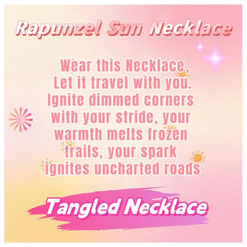 Rapunzel Sun Necklace for Women Tangled Necklace Gold Sun Necklace Purple Opal Pendant Neckalce Healing Crystal Necklace Halloween Trendy Jewelry2