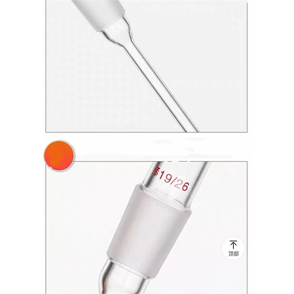 Wyroby szklane laboratoryjne 14/19/24/29# obrotowa rurka do butelek szklany zawór tłokowy do podawania obrotowy otwór szlifierski dolny (24-29(PTFE) 100 mm)