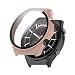 Produktbild KAREN66 Hülle mit Glas Displayschutz Kompatibel mit FürXiaomi Watch S1 Hülle - Hart PC Schutzhülle Vollschutz Kratzfest Display Schutzfolie Ultradünne Schutz Case (Rosa)