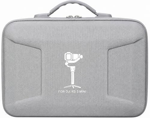 Image of M.G.R.J Portable Carrying Case Cover for DJI RS 3 Mini /DJI Ronin RS 3 Mini Gimbal Stabilizer and Accessories (Hard|PU Leather|Grey)