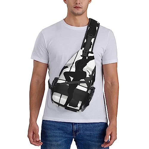 Sac à dos à bandoulière de gymnastique noir One Size mixte pour sportifs - 7
