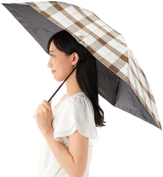 Amazon | [アクアスキュータム] チェック＆ボーダー 晴雨兼用傘