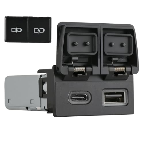 YATOPARTS Car Charger USB c Dual Port Adapter Center Console Socket for Toyota Fast Charging (Lid Type-C (45W)+USB (45W))