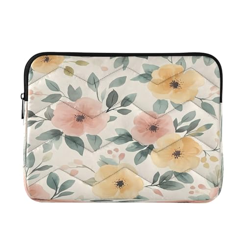 BOESI Watercolor Colorful Flower Laptop Inner Bag, Laptop Case, Computer Sleeve, Lightweight and Easy to Carry, Suitable for 13-14inch Laptops