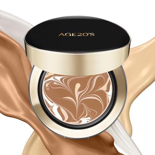 Image of AGE20'S Signature Essence Pact SPF 50+ | Pack of 1 | 29W CARAMEL | Cream Foundation, Dewy Finish, Natural Coverage | Korean Cushion Foundation