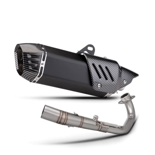 Tuyau d'échappement Zontes 368G en inox de 51mm pour collecteur