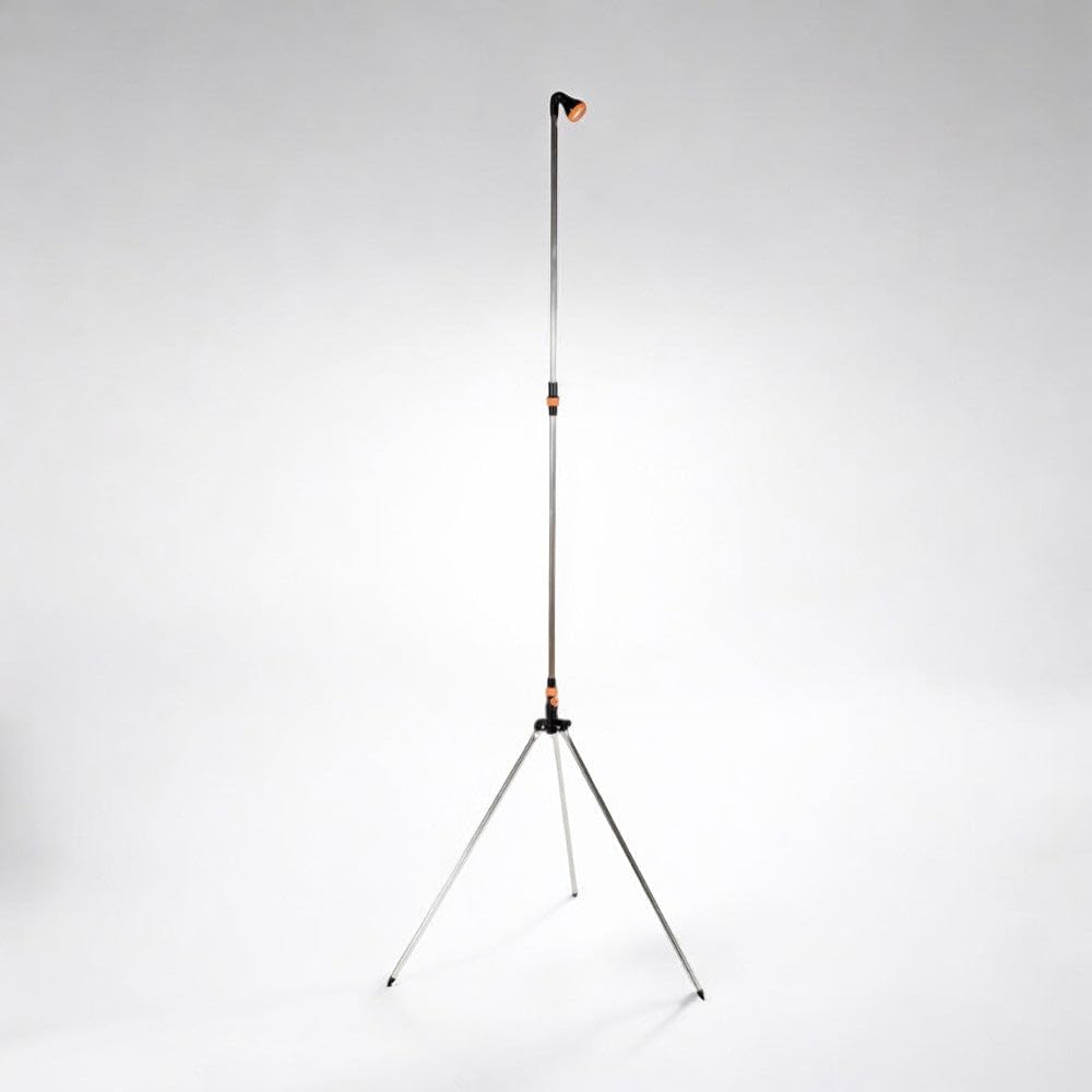 Douche solaire de jardin et de camping en aluminium si trois pieds