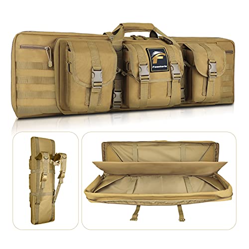 Feastoria Double Long Soft Rifle Case, American Classic Durable Tactical Carbine Rifle Bag & Multi-Function Gun Bag, Perfect for Rifle and Pistol Storage or Transportation,Available Length in 42 