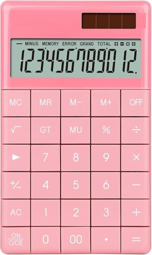 Image of Arsenio New Laptop Keyboard Calculator - 12 Digit Large LCD Display, Big Square Button, Easy to Press Mechanical for School, Office, Business, Home (Multicolor) (Design-01)