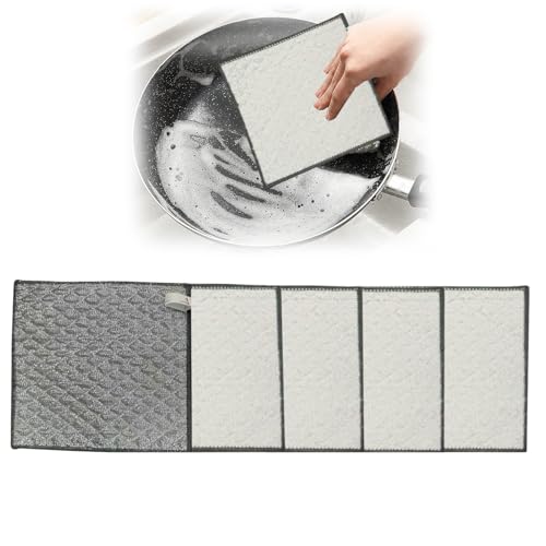 Trapos de limpieza para lavavajillas, trapo de lavado de ollas antiarañazos para mojado y seco, paño limpiador reutilizable para horno, azulejos, fregadero, ollas de vidrio, estufas de vajilla
