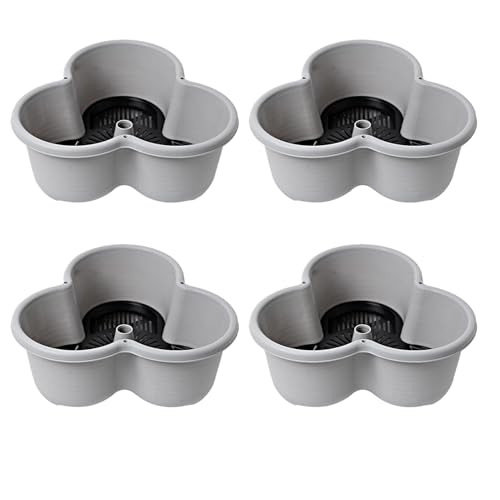 Maceta Vertical, Torre de jardín apilable, macetas de Fresa, de Plantas Multicapa, contenedores de jardinería duraderos para Interiores y Exteriores con Bandeja de Drenaje, Bases Flexibles