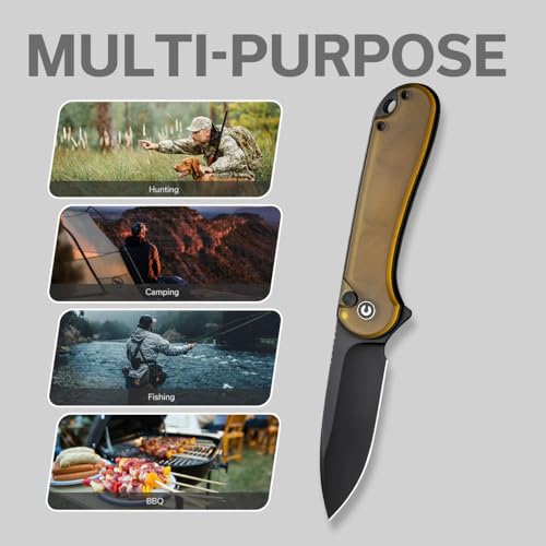 Image of CIVIVI Elementum II Pocket Knife, Utility Knife with 2.96 inch Nitro-V Blade Ultem Handle for Camping Fishing Hunting C18062P-8