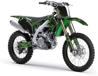 2019-2023 KX 450 Apache Grey Senge Graphics Complete Kit with Rider I.D. Compatible with Kawasaki