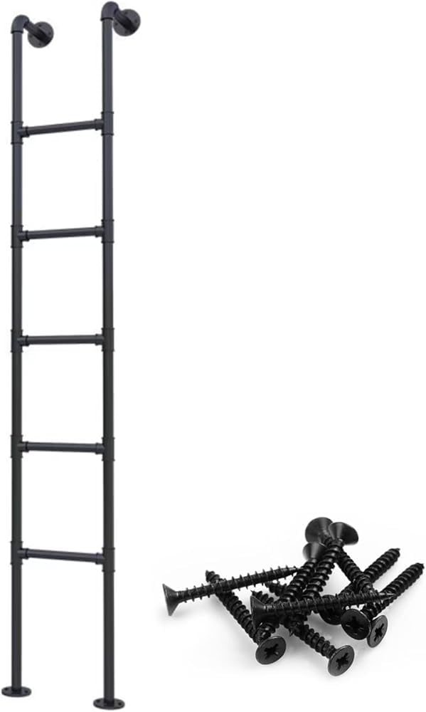 Wandmontierte Dachbodenleiter aus Metall für den Innen- und Außenbereich, verstellbar, 100300 cm, perfekt zum Bettklettern, Größe: 230 cm