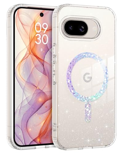 Coque Google Pixel 9a transparente magnétique - Protection antichoc MagSafe fille