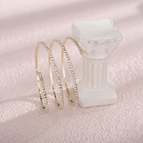 YERTTER Wedding Silver Pearl Rhinestone Multi Layered Stretch Wrap Bracelet 1920s Vintage Strand Layered Bracelet Gift for Women Brides4